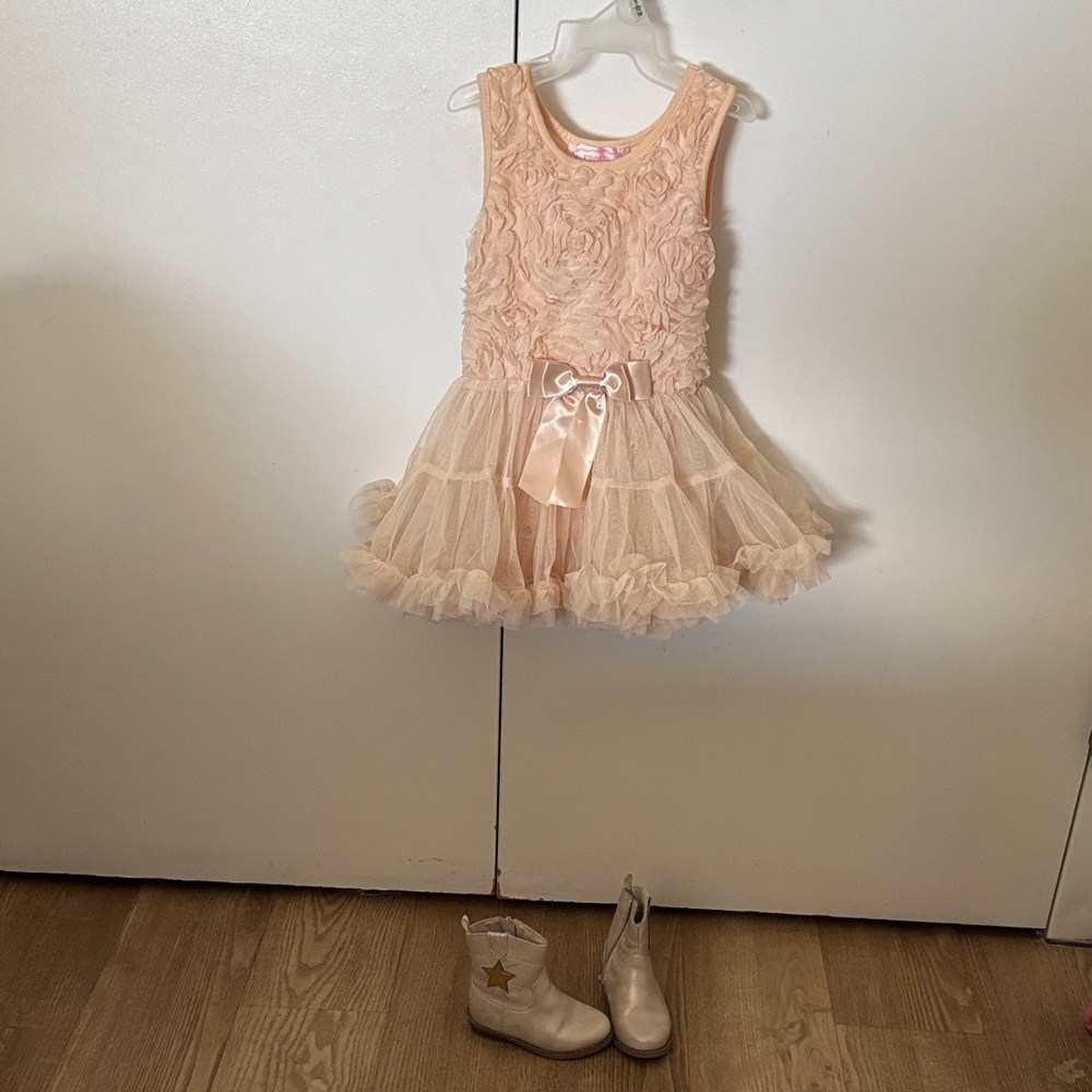 Popatu Peach Rosette Kids Dance Costume